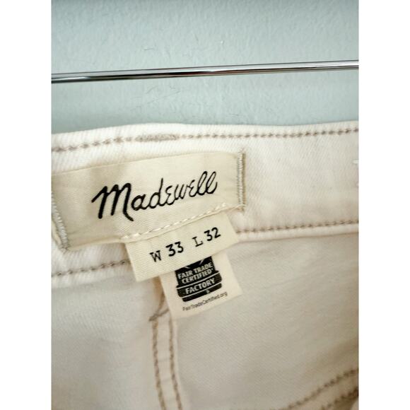 Madewell | NWT | Relaxed Taper Jeans in Vintage Canvas Cream | Sz 33x32 - Picture 6 of 11